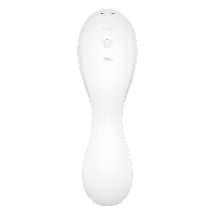 Вакуумный смарт-стимулятор с вибрацией Satisfyer Curvy Trinity 5 (White), управление со смартфона
