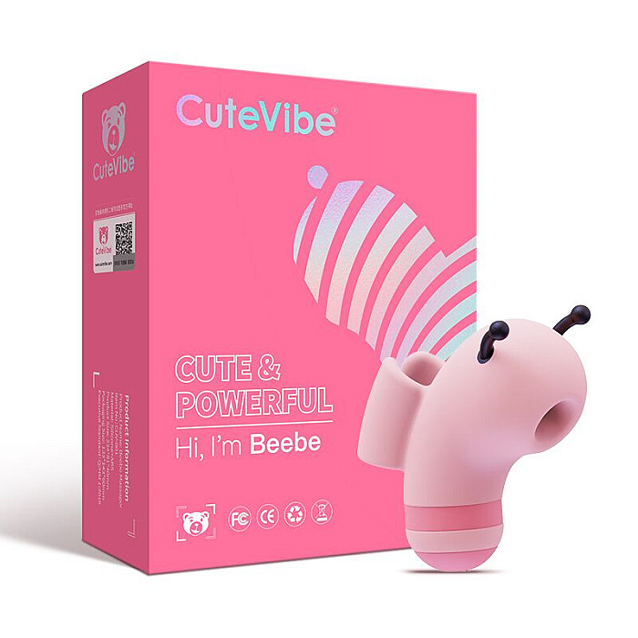 Вакуумный стимулятор с микротоками KISSTOY Beebe Pink, на палец