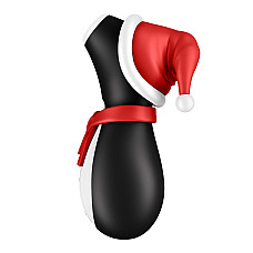 Вакуумный клиторальный стимулятор Satisfyer Penguin Holiday Edition, в шапочке и шарфе