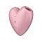 Вакуумный стимулятор-сердечко с вибрацией Satisfyer Cutie Heart Light Red