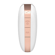 Вакуумный клиторальный стимулятор Satisfyer Love Triangle White с управлением через интернет