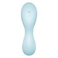 Вакуумный смарт-стимулятор с вибрацией Satisfyer Curvy Trinity 5 (Blue), управление со смартфона
