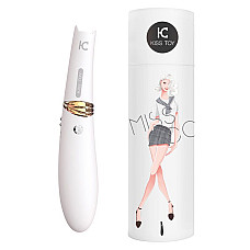 Вакуумный стимулятор с вибрацией KISTOY Miss CC White, можно использовать как вибратор, диам.3,6см