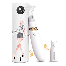 Вакуумный стимулятор с вибрацией KISTOY Miss CC White, можно использовать как вибратор, диам.3,6см