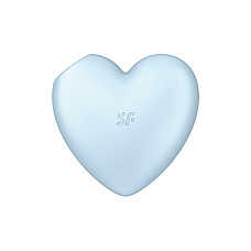 Вакуумный стимулятор-сердечко с вибрацией Satisfyer Cutie Heart Blue