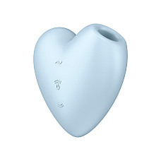 Вакуумный стимулятор-сердечко с вибрацией Satisfyer Cutie Heart Blue