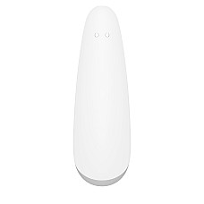 Вакуумный клиторальный стимулятор Satisfyer Curvy 2+ White с управлением через интернет