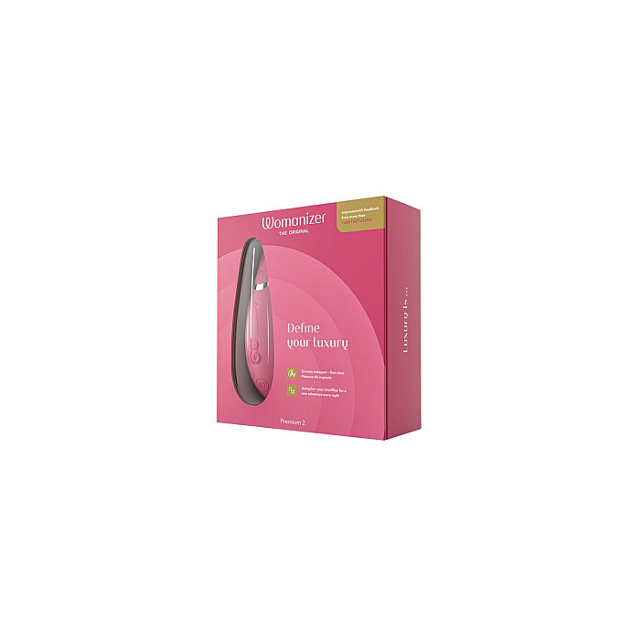 Вакуумный клиторальный стимулятор Womanizer Premium 2 - Raspberry, функции Autopilot и Smart Silence