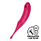 Вібратор для клітора з вакуумною стимуляцією Satisfyer Twirling Pro Red