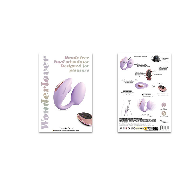 Віброяйце з вакуумною кліторальною стимуляцією Love To Love Wonderlover VIVA MAUVE