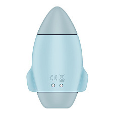 Вакуумный стимулятор с вибрацией Satisfyer Mission Control Blue, 2 независимых мотора
