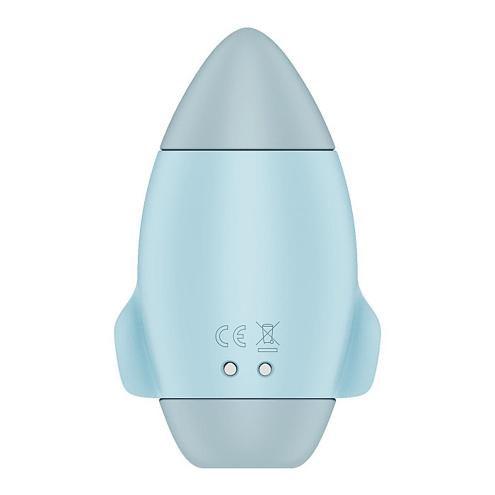 Вакуумный стимулятор с вибрацией Satisfyer Mission Control Blue, 2 независимых мотора