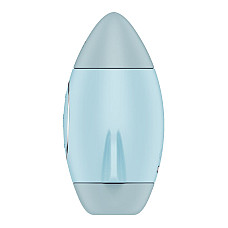Вакуумный стимулятор с вибрацией Satisfyer Mission Control Blue, 2 независимых мотора