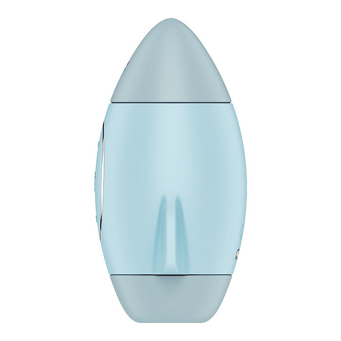 Вакуумный стимулятор с вибрацией Satisfyer Mission Control Blue, 2 независимых мотора