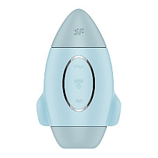 Вакуумный стимулятор с вибрацией Satisfyer Mission Control Blue, 2 независимых мотора
