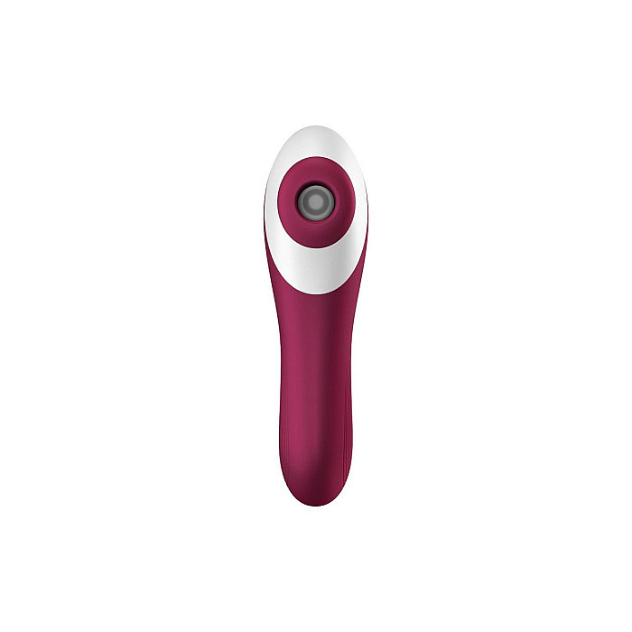 Вакуумний стимулятор із вібрацією Satisfyer Dual Crush Wine Red