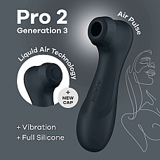 Вакуумный клиторальный стимулятор Satisfyer Pro 2 Generation 3 with Liquid Air Dark Grey