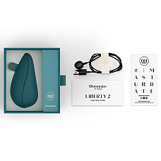 Вакуумный клиторальный стимулятор Womanizer Liberty 2 Dark Petrol, 8 режимов, магнитная крышечка