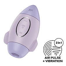 Вакуумний стимулятор з вібрацією Satisfyer Mission Control Violet, 2 незалежні мотори