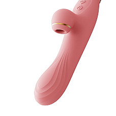 Вібратор з підігрівом та вакуумною стимуляцією клітора Zalo - ROSE Vibrator Strawberry Pink