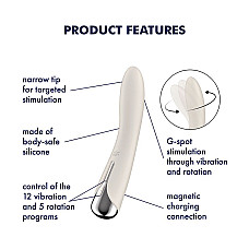 Вібратор Satisfyer Spinning Vibe 1 Beige
