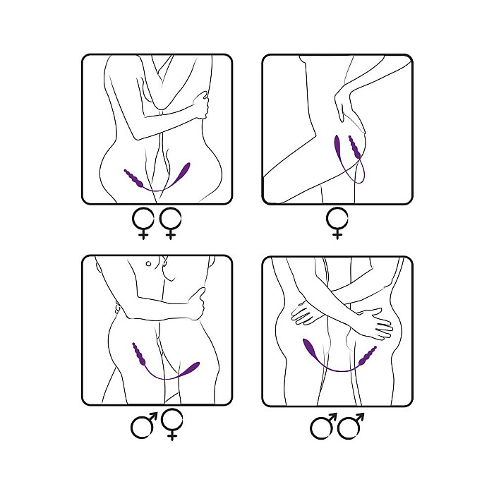 Вибратор двусторонний Adrien Lastic AD-2X с пультом LRS