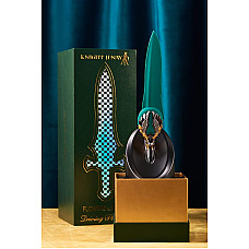 Изысканный вибратор Knight Jenay FLOWERS & SWORD, маска, лента и лубрикант в комплекте