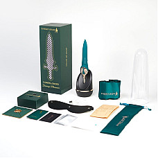 Изысканный вибратор Knight Jenay FLOWERS & SWORD, маска, лента и лубрикант в комплекте