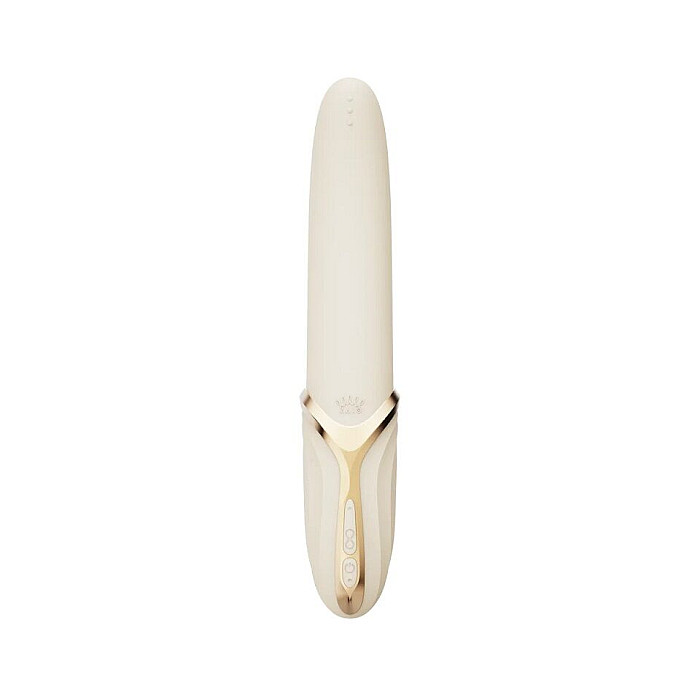 Вибратор Zalo – EVE Ivory White, вибрация + ротация, имитация язычка, подогрев до 39 °C