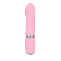 Роскошный вибратор PILLOW TALK - Flirty Pink с кристаллом Swarovski, гибкая головка