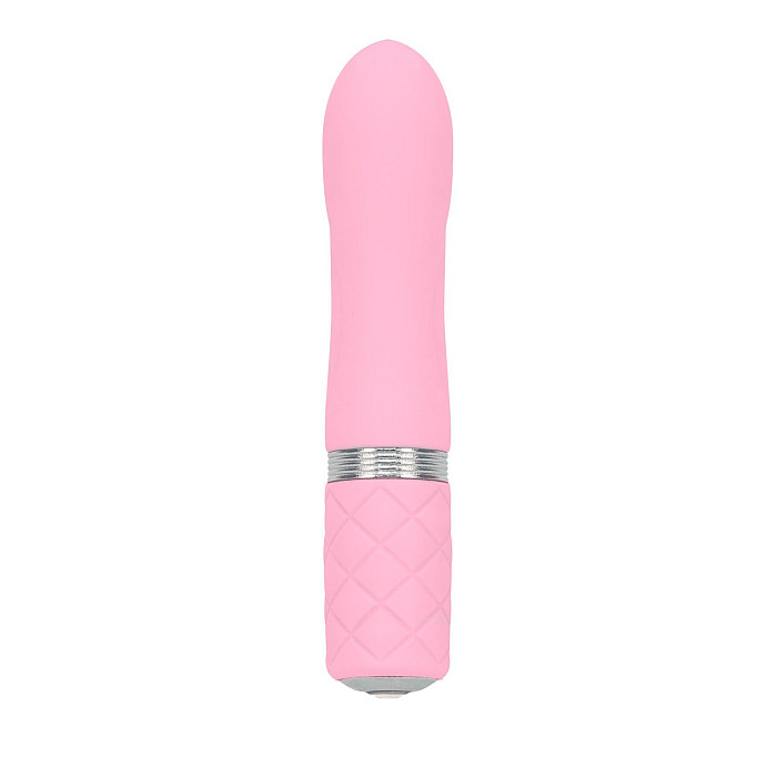 Розкішний вібратор PILLOW TALK - Flirty Pink з кристалом Сваровські, гнучка голівка