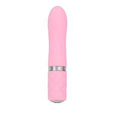 Роскошный вибратор PILLOW TALK - Flirty Pink с кристаллом Swarovski, гибкая головка