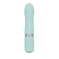Роскошный вибратор PILLOW TALK - Flirty Teal с кристаллом Swarovski, гибкая головка