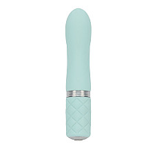 Роскошный вибратор PILLOW TALK - Flirty Teal с кристаллом Swarovski, гибкая головка