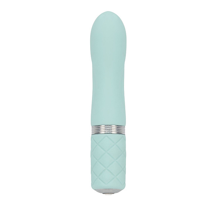 Роскошный вибратор PILLOW TALK - Flirty Teal с кристаллом Swarovski, гибкая головка