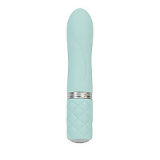 Роскошный вибратор PILLOW TALK - Flirty Teal с кристаллом Swarovski, гибкая головка