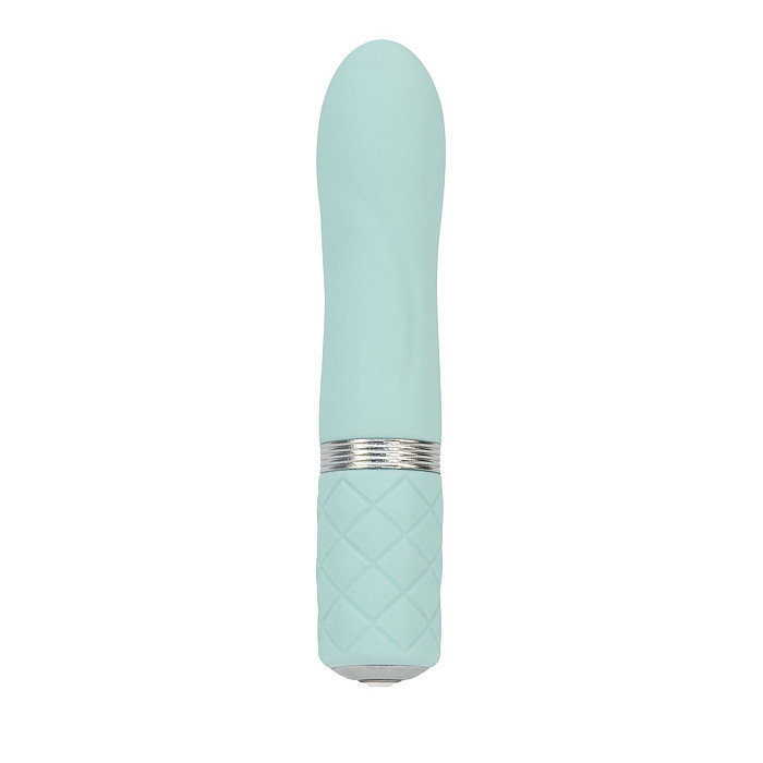 Роскошный вибратор PILLOW TALK - Flirty Teal с кристаллом Swarovski, гибкая головка