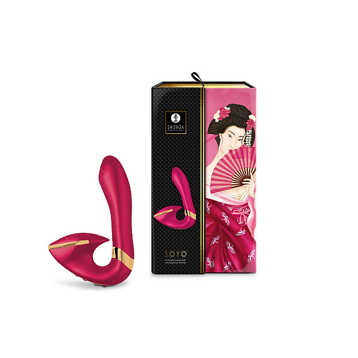 Вагинально-клиторальный вибратор Shunga Soyo Raspberry