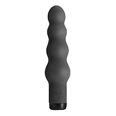 Вибратор S Pleasures Bullets Obsidian, черный, в виде ряда шариков, 10 режимов, диаметр 4 см