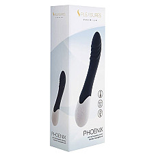 Вибратор S Pleasures Premium Phoenix, для точки G, черный, водостойкий, 16 видов вибрации, нагрев