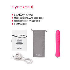 Вибратор с подогревом Svakom Anya Plum Red