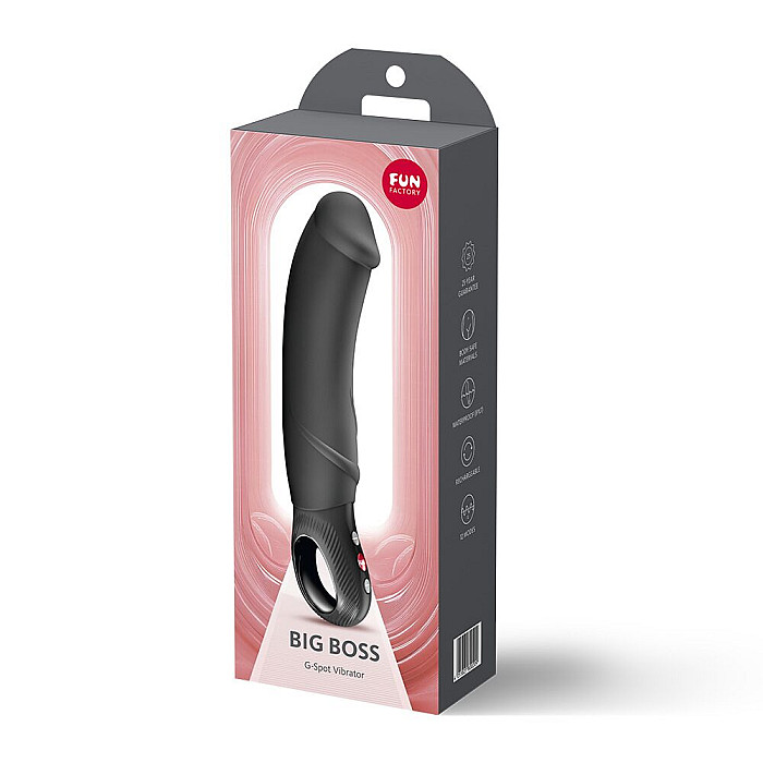 Вібратор для точки G Fun Factory BIG BOSS Black, дуже потужний, 23,5 см