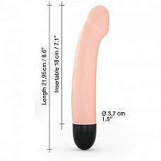 Вибратор Dorcel Real Vibration M Flesh 2.0, диам 3,7см, перезаряжаемый, для точки G