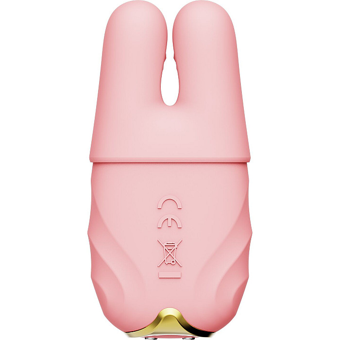 Смарт-вибратор для груди Zalo - Nave Coral Pink, пульт ДУ, работа через приложение