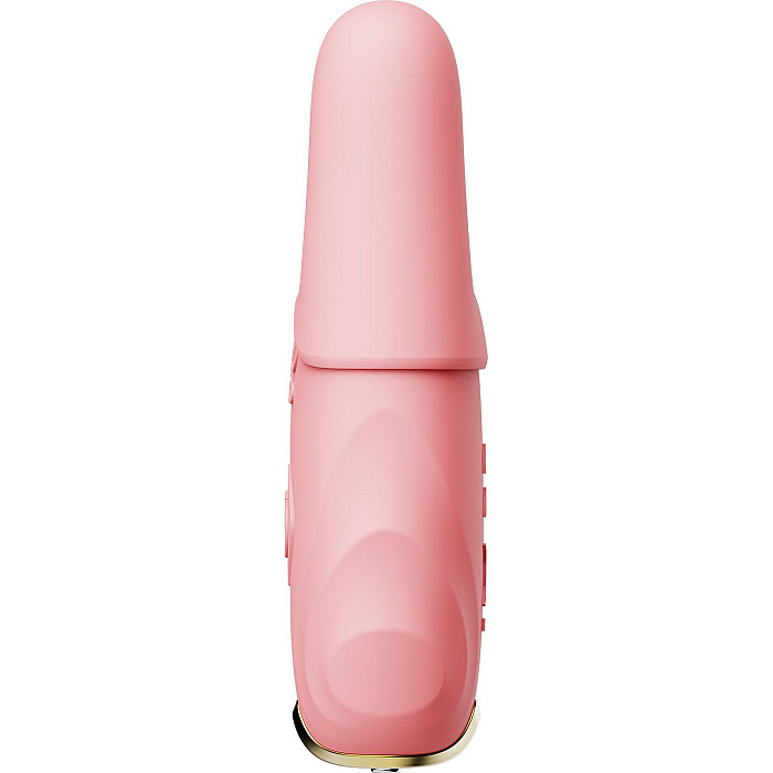 Смарт-вибратор для груди Zalo - Nave Coral Pink, пульт ДУ, работа через приложение