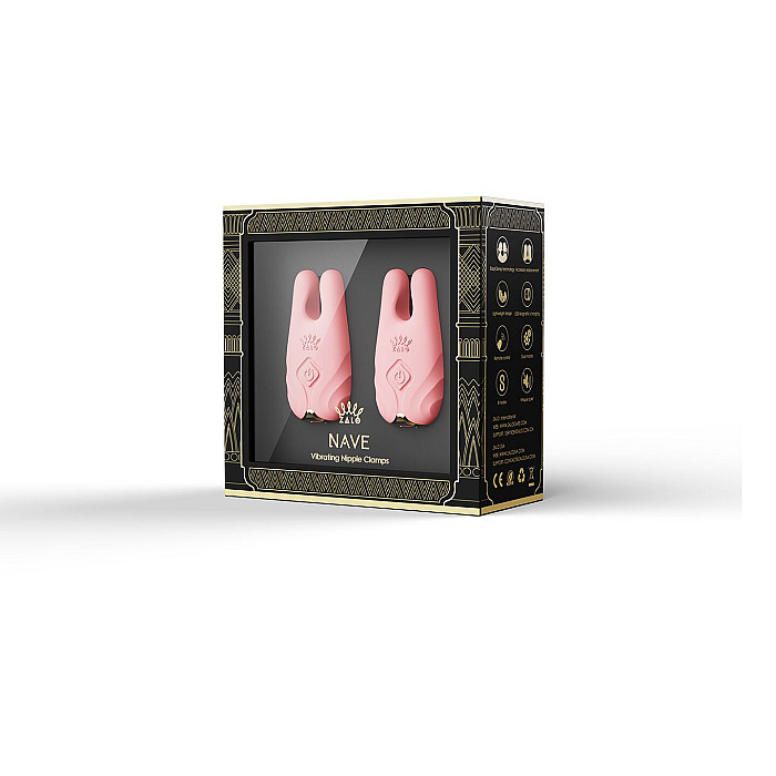 Смарт-вибратор для груди Zalo - Nave Coral Pink, пульт ДУ, работа через приложение