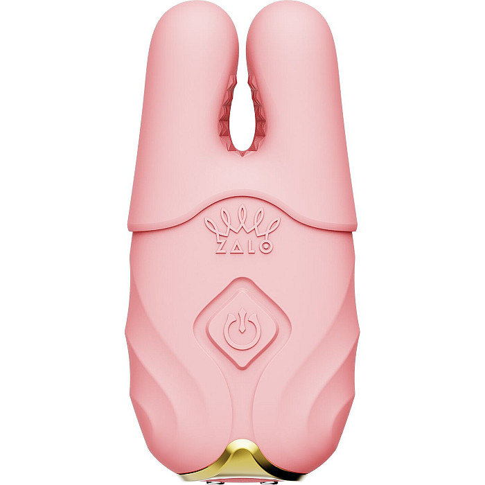 Смарт-вибратор для груди Zalo - Nave Coral Pink, пульт ДУ, работа через приложение