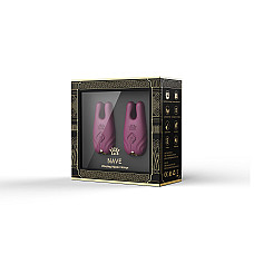 Смарт-вибратор для груди Zalo - Nave Velvet Purple, пульт ДУ, работа через приложение