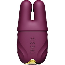 Смарт-вибратор для груди Zalo - Nave Velvet Purple, пульт ДУ, работа через приложение