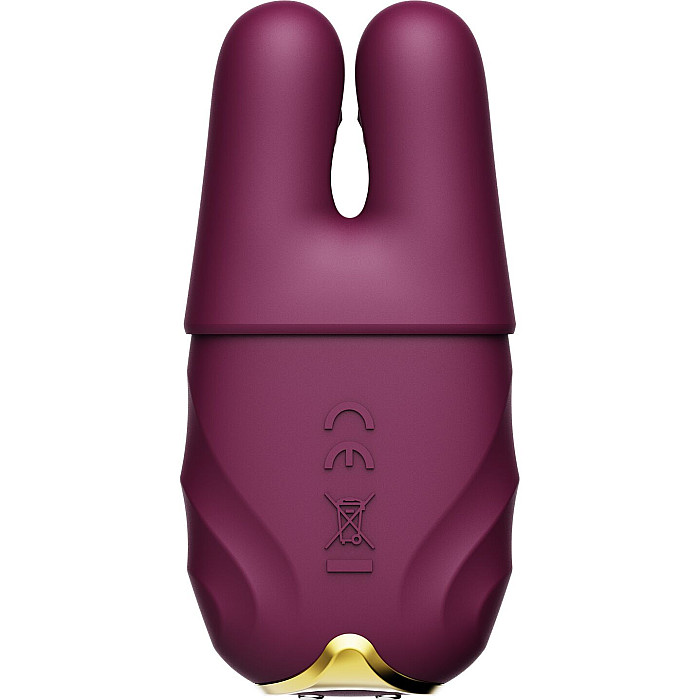 Смарт-вибратор для груди Zalo - Nave Velvet Purple, пульт ДУ, работа через приложение